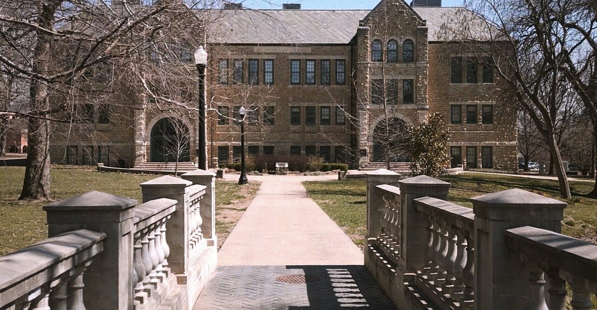 Baker's Campus during Spring Break in Kansas by Ian Ballinger