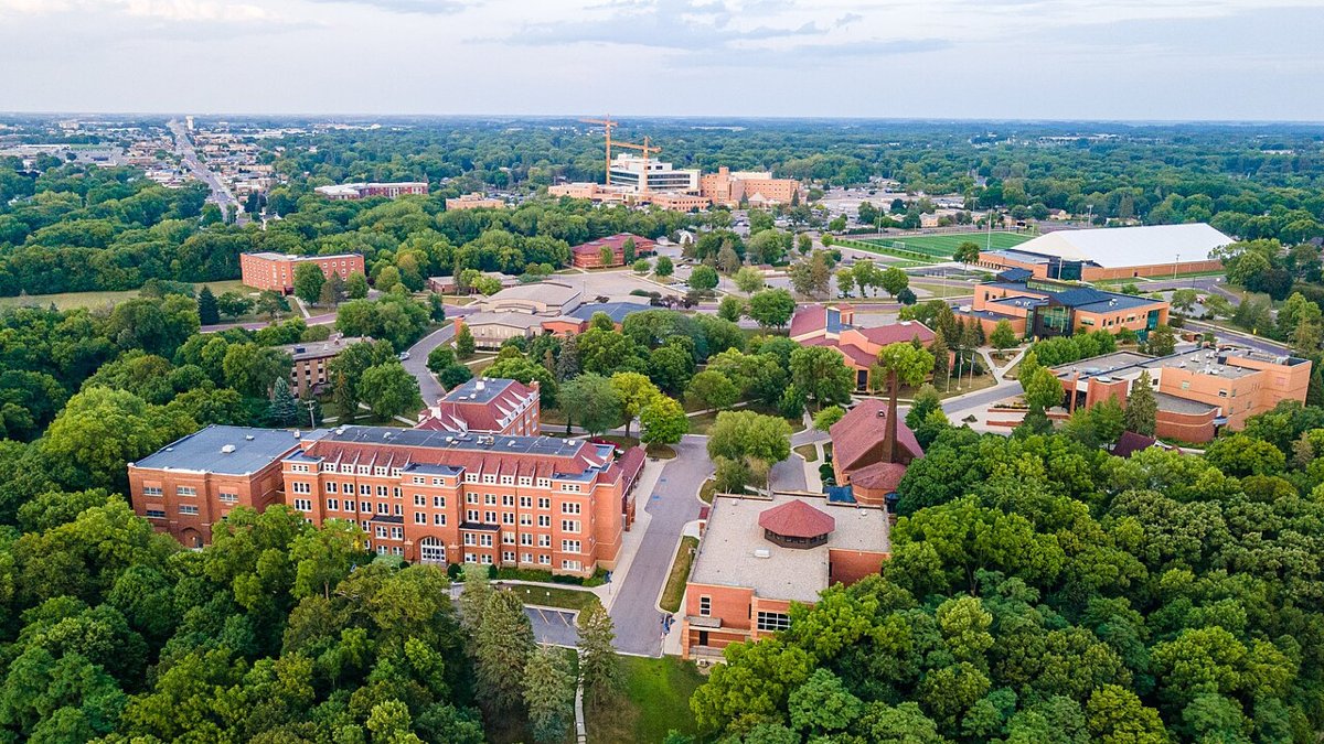 20230721 BLC campus aerial drone view Bethany Lutheran College Mankato Minnesota