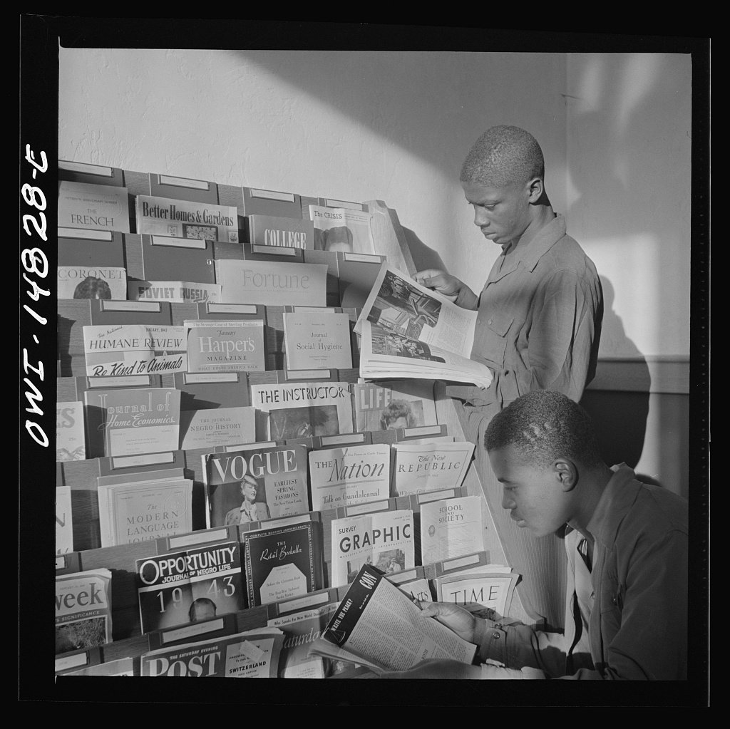 Daytona Beach, Florida. Bethune-Cookman College. Dr. Bethune saying goodbye to a group of students after resigning as president of the college LCCN