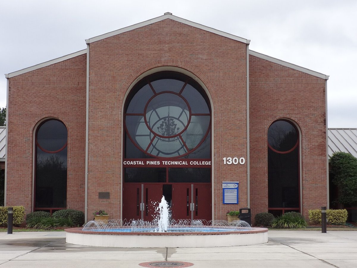 Coastal Pines Technical College sign