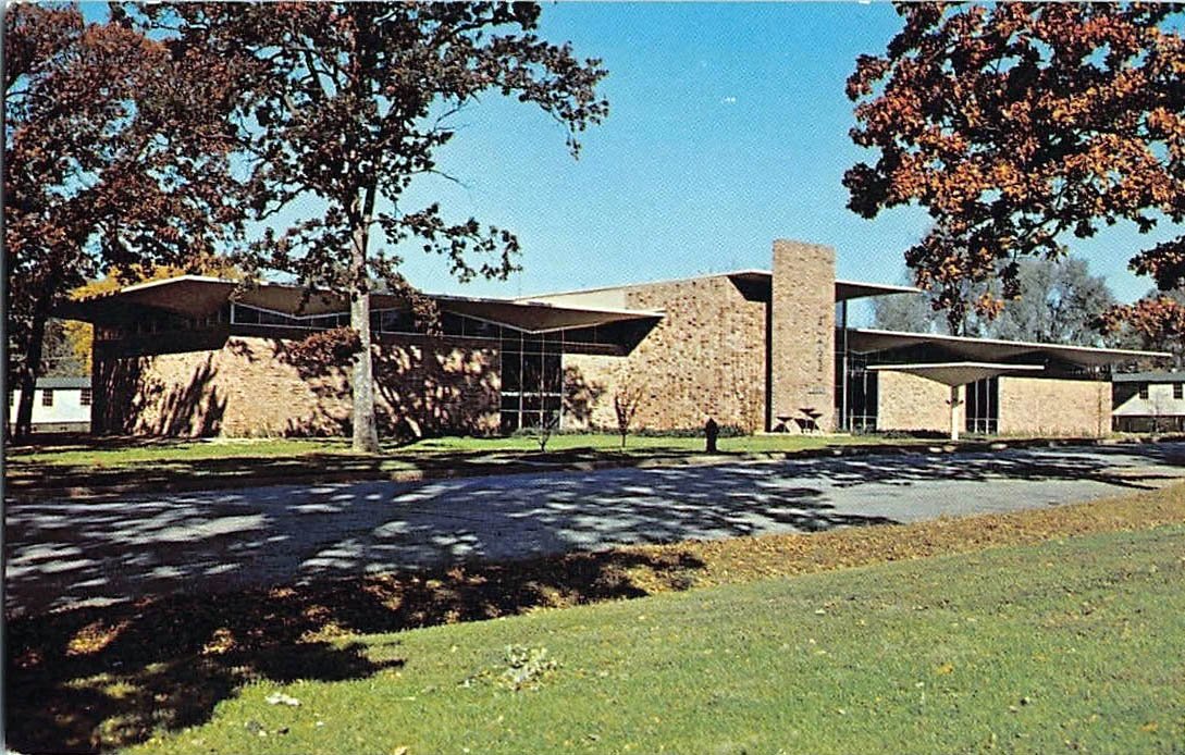 Evangel college library postcard