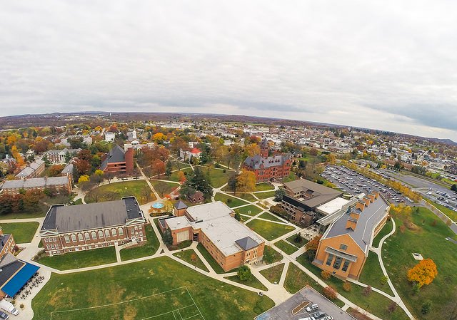 Facade of the 1889 Glatfelter Hall at Gettysburg College