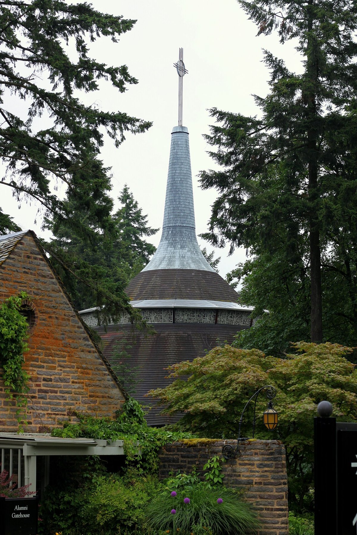 Lewis & Clark College, Frank Manor House, View from Reflecting Pool