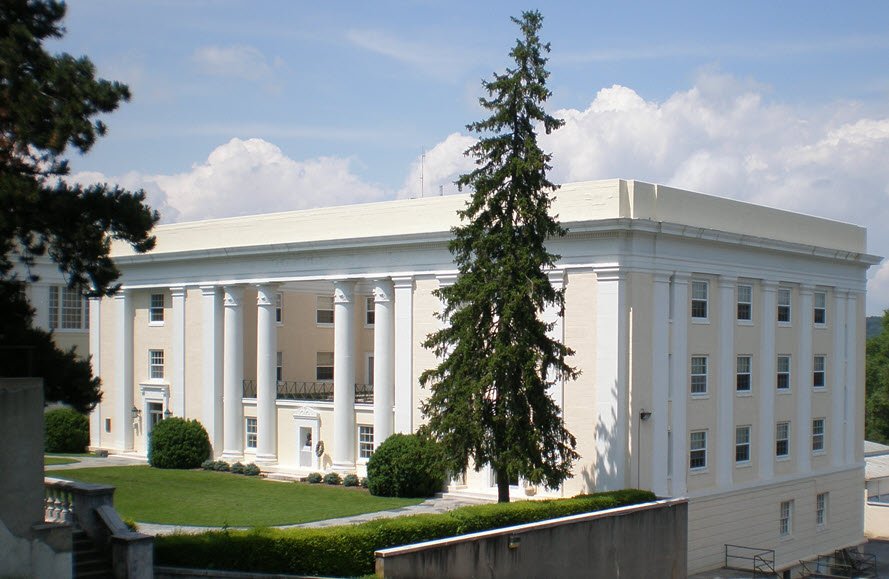 Hilltop, portico view, Mary Baldwin