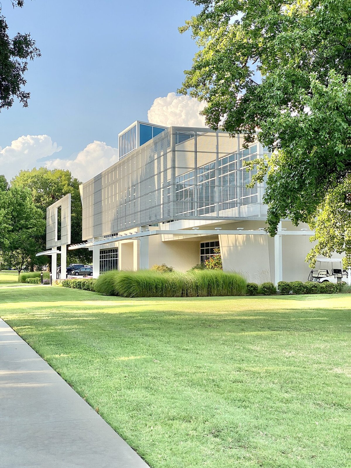 Praying Hands at the main entrance to the campus of Oral Roberts University
