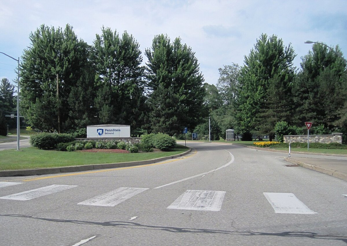 Penn State Behrend entrance, June