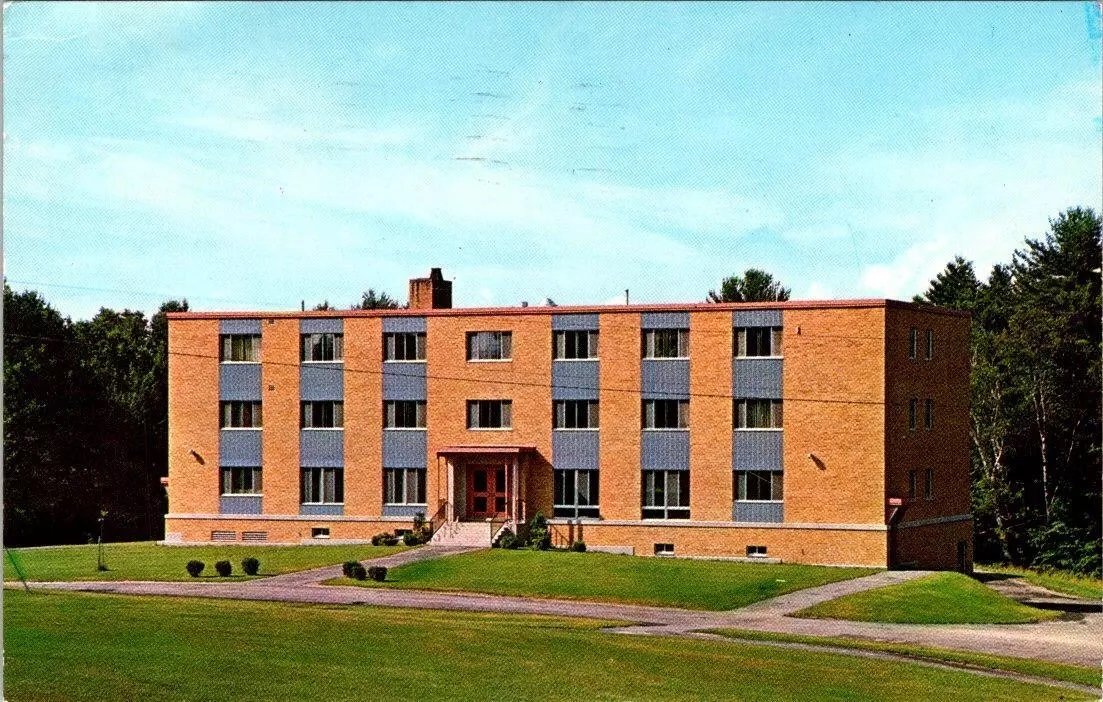St joseph college hall maine postcard