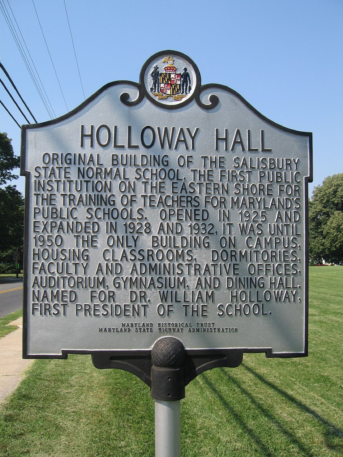 Holloway Hall Historical Marker