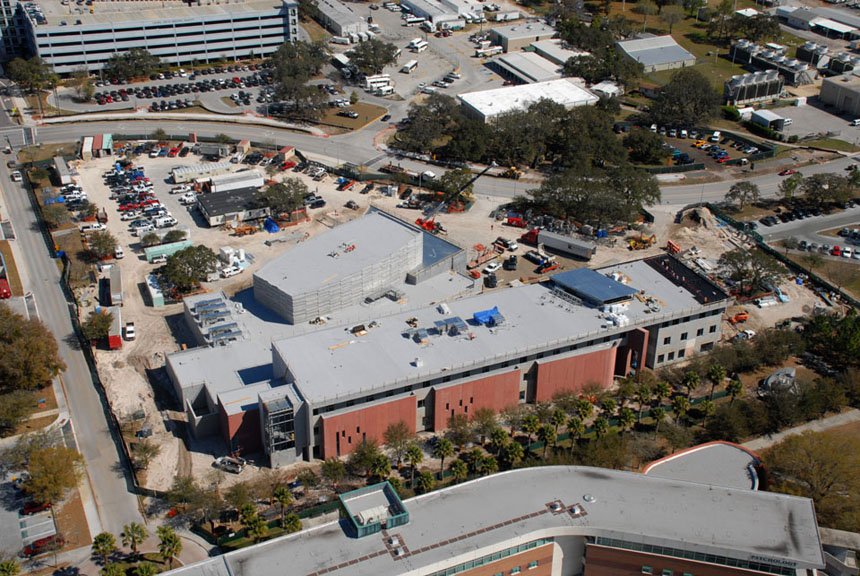 Moffitt Cancer Center viewed from east