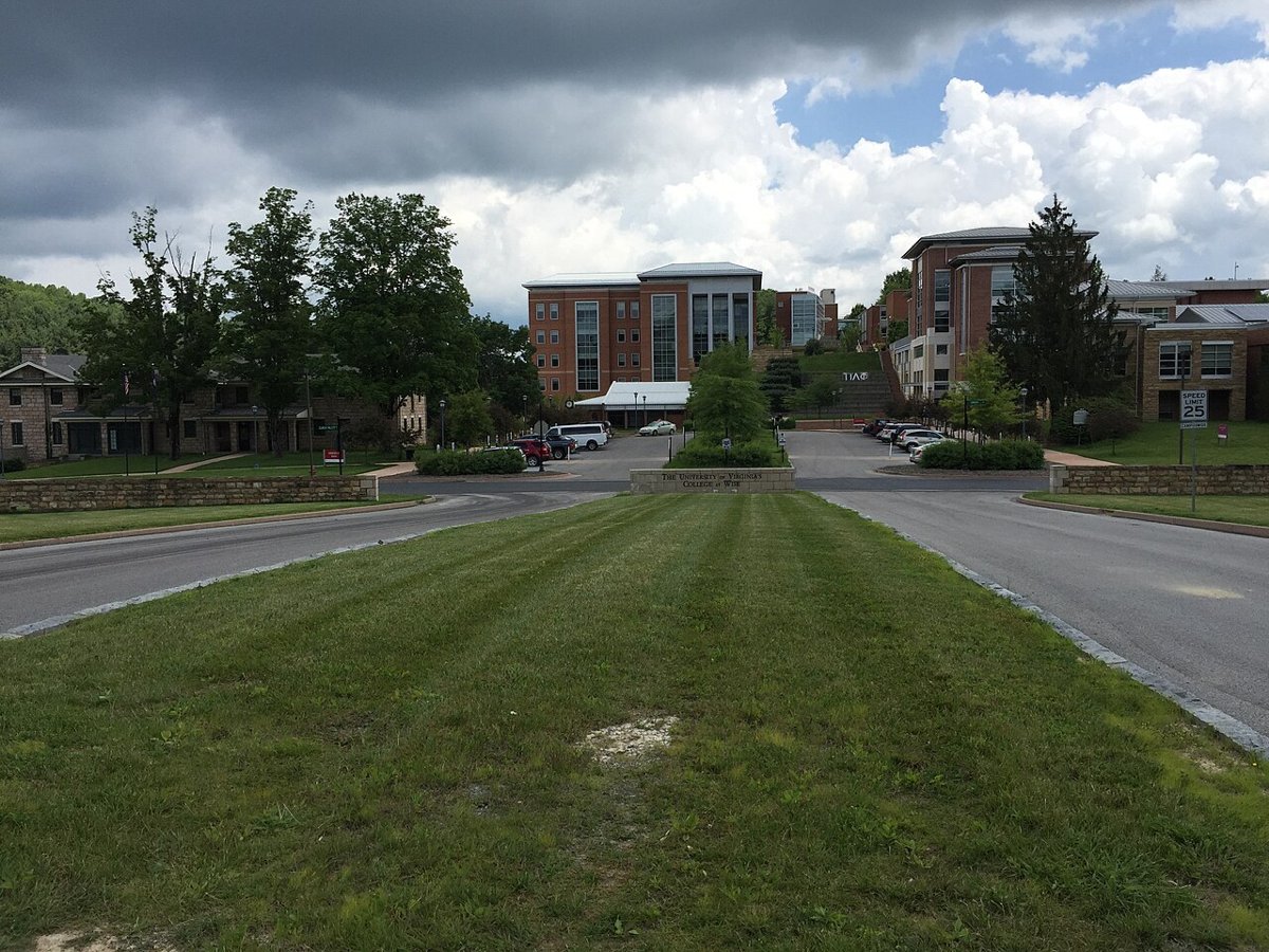 2017-06-12 11 46 34 View north along Virginia State Route 382 at Coeburn Mountain Road (Virginia State Secondary Route 646) at the University of Virginia's College at Wise in Wise County, Virginia