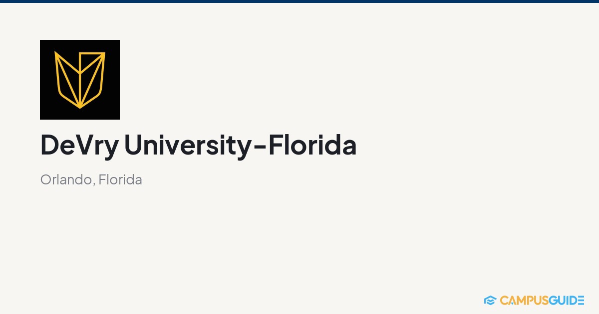 DeVry University-Florida: 33.3% Acceptance Rate