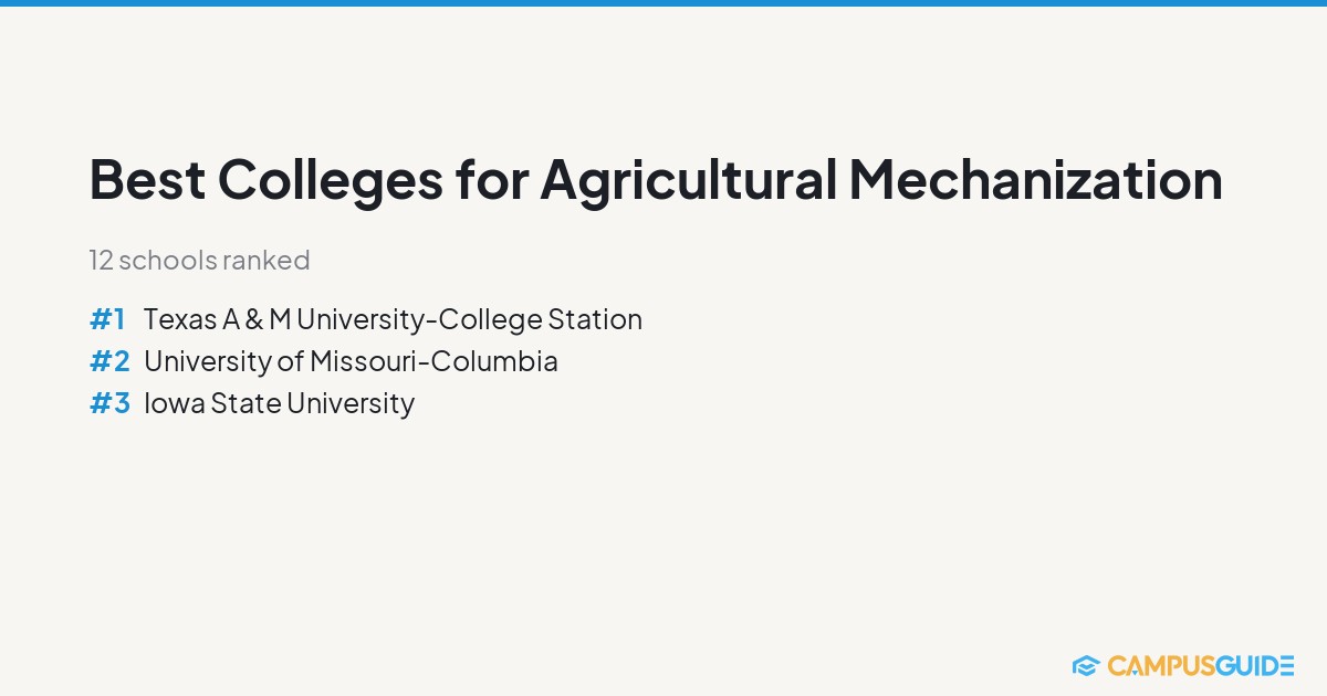 Best Colleges for Agricultural Mechanization CampusGuide