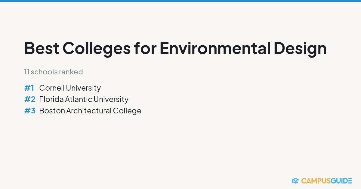 Best Colleges for Environmental Design | CampusGuide