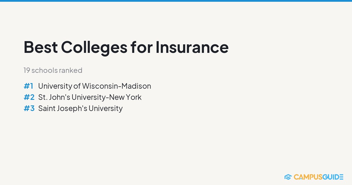 Best Colleges for Insurance | CampusGuide
