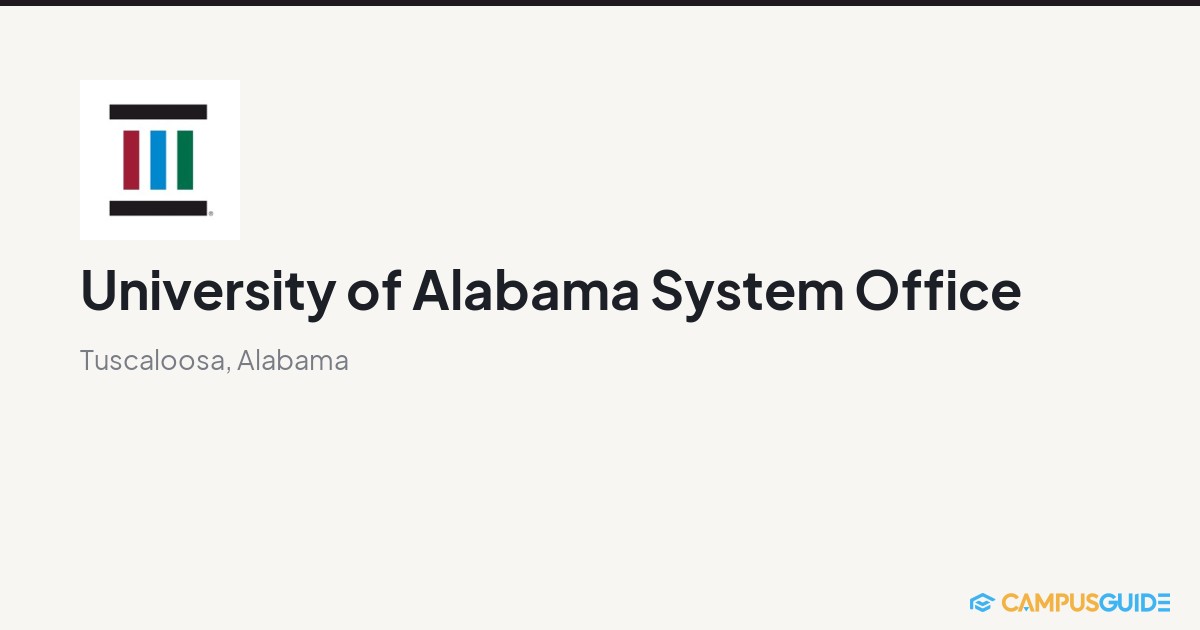 University of Alabama System Office CampusGuide